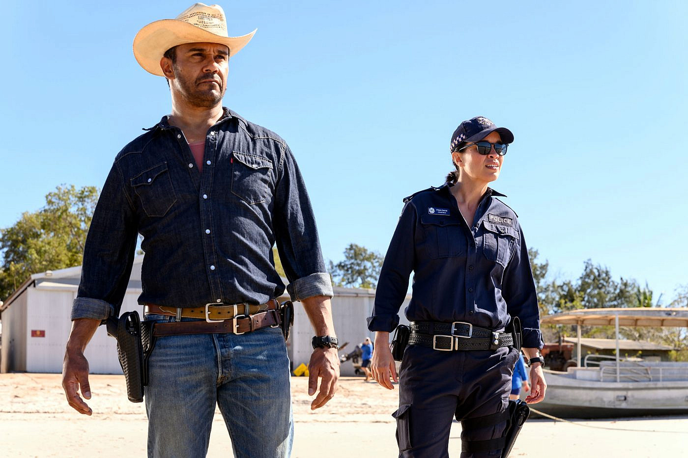 Jada Alberts as FRAN & Aaron Pedersen as JAY