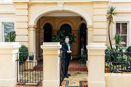 Kevin Sanderson outside his Fremantle home. Photo: Tori Lill